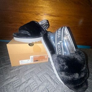 Koolaburra by UGG Backstrap Slide Sandals - Fuzz'n II. Size 8